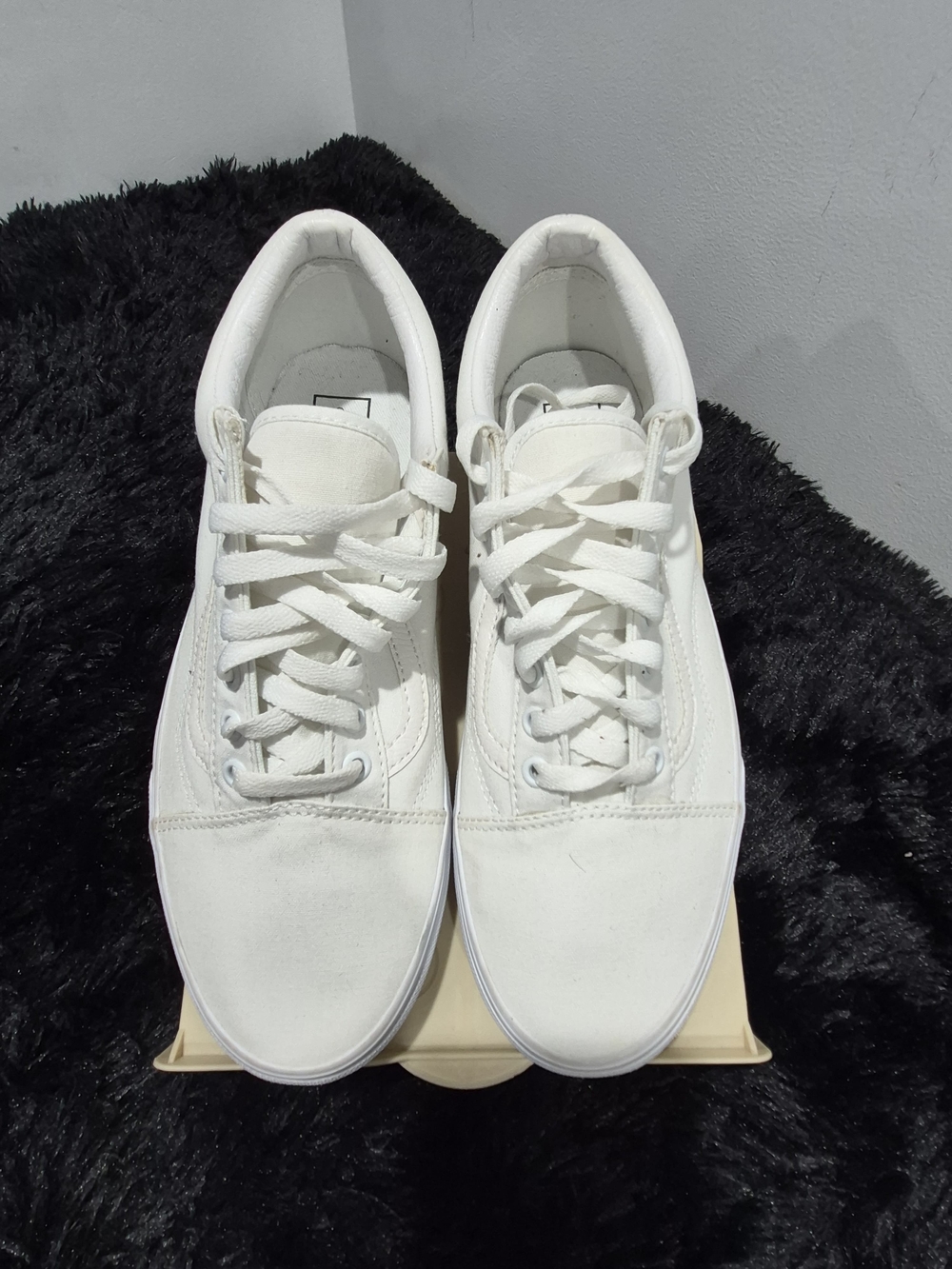 Vans White Low-Top Canvas Sneakers